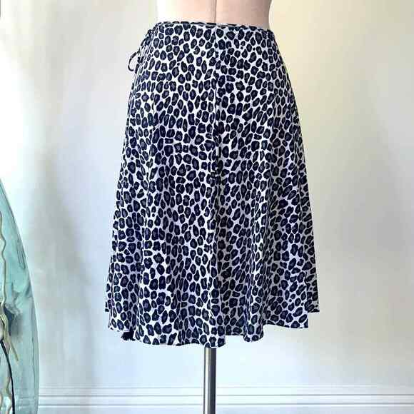 New $270 MICHAEL KORS COLLECTION Leopard Tassel Wrap Skirt Cocktail Black M - Picture 5 of 9